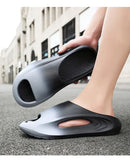 Shevalues Unisex Sports Sandals Non-slip Beach Slides Fashion Thick Bottom EVA Slides Soft Sole MenSlippers Summer Male Sandals