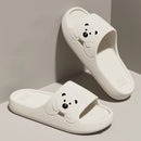 Summer Cartoon Bear Indoor Slippers for Women Lightweight Soft EVA Slides Woman Comfort Home Bathroom Non Slip Slippers