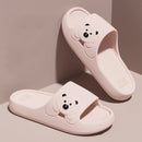 Summer Cartoon Bear Indoor Slippers for Women Lightweight Soft EVA Slides Woman Comfort Home Bathroom Non Slip Slippers