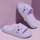 Summer Cartoon Bear Indoor Slippers for Women Lightweight Soft EVA Slides Woman Comfort Home Bathroom Non Slip Slippers