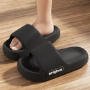 Thick Bottom Cloud Slippers Women Fashion Letter Print Platform Sandals Woman 2025 Comfortable Soft Sole Beach Pillow Slides
