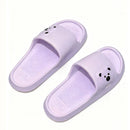 Summer Cartoon Bear Indoor Slippers for Women Lightweight Soft EVA Slides Woman Comfort Home Bathroom Non Slip Slippers
