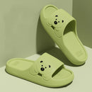Summer Cartoon Bear Indoor Slippers for Women Lightweight Soft EVA Slides Woman Comfort Home Bathroom Non Slip Slippers