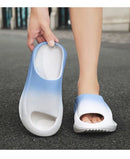 Shevalues Unisex Sports Sandals Non-slip Beach Slides Fashion Thick Bottom EVA Slides Soft Sole MenSlippers Summer Male Sandals